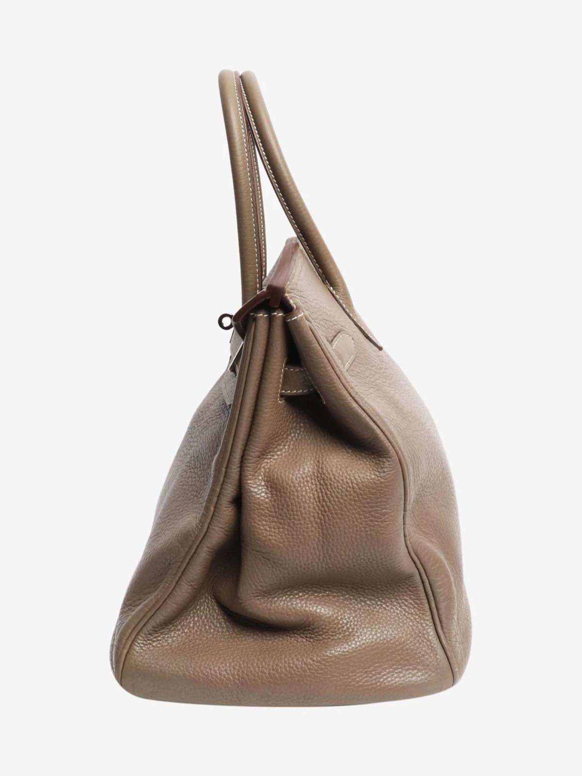 Hermes Etoupe Clemence 2008 Birkin 35