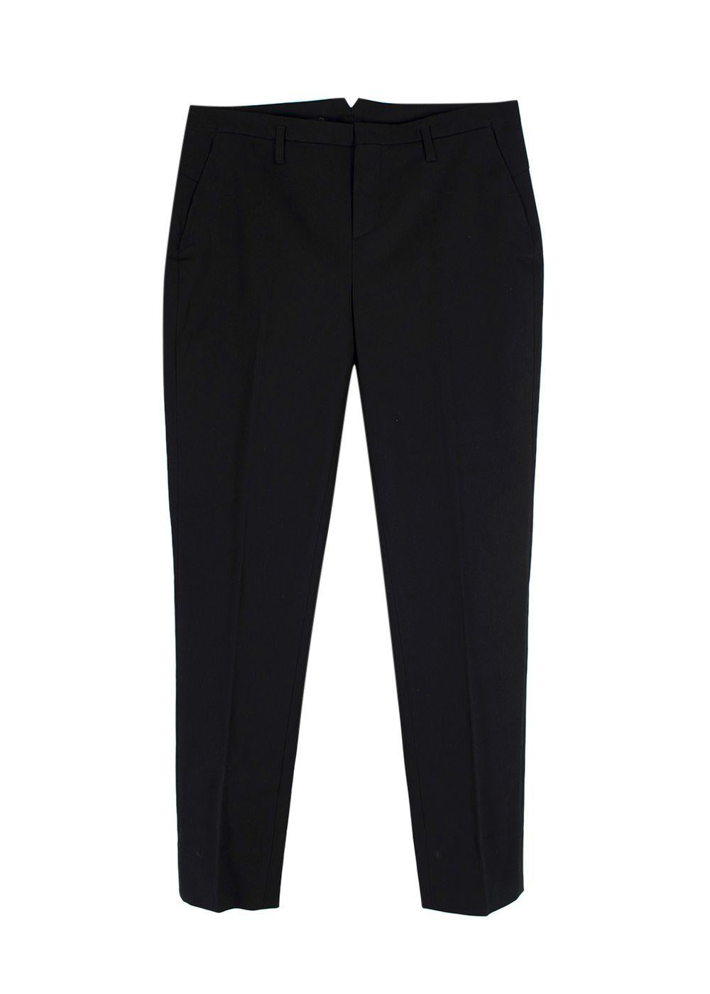 Loro Piana Black Cotton-blend Tapered Trousers