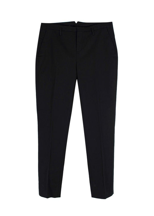 Loro Piana Black Cotton-blend Tapered Trousers