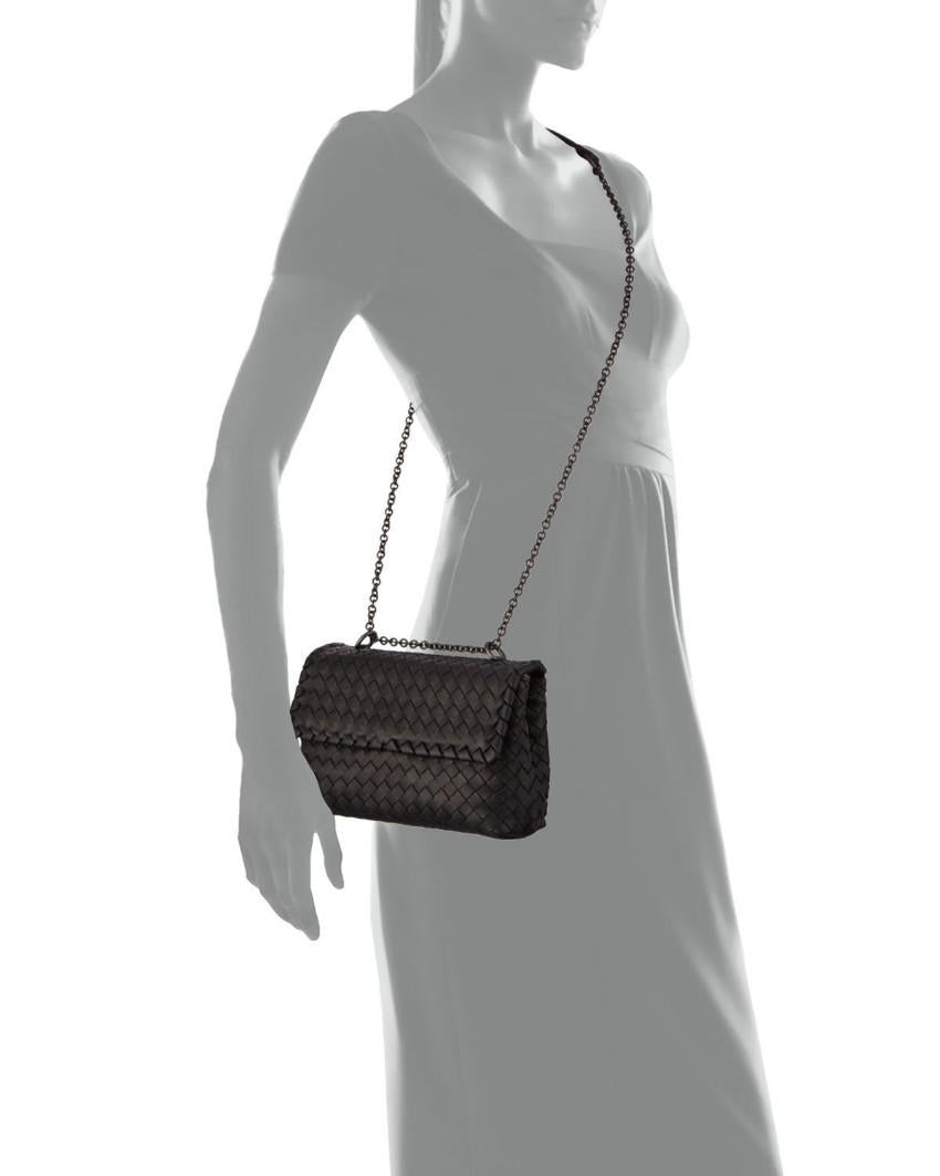 Bottega Veneta Baby Olimpia Intrecciato Leather Shoulder Bag