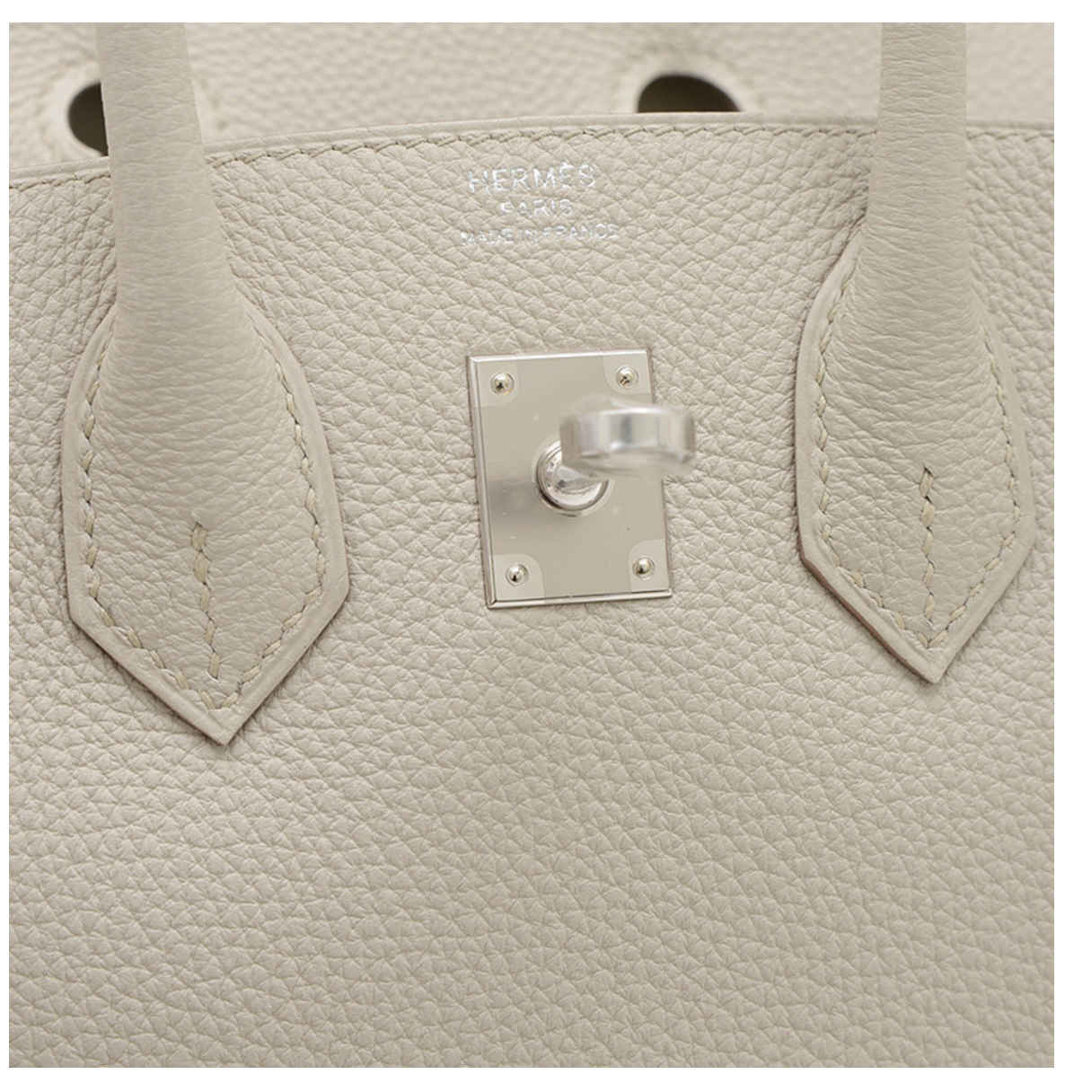 Hermès Cream Birkin 25 in Taurillon Clemence