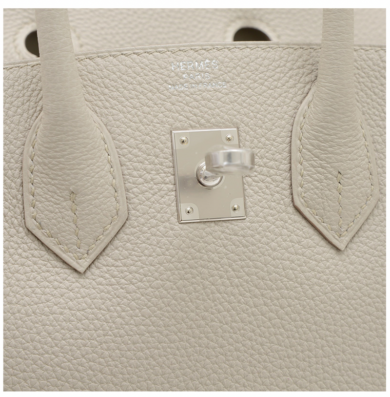 Hermès Cream Birkin 25 in Taurillon Clemence