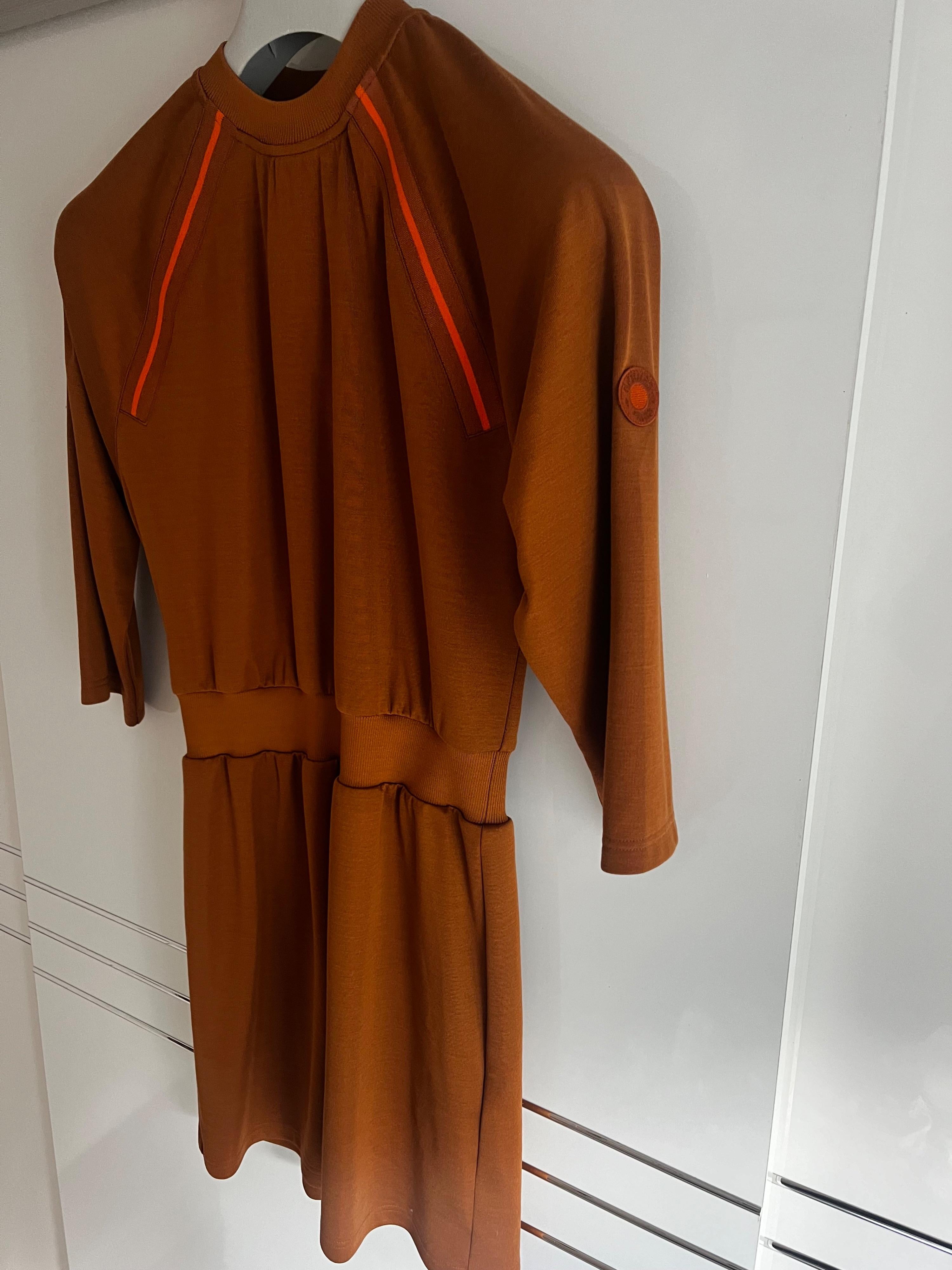 Hermes Orange Sweatshirt Dress