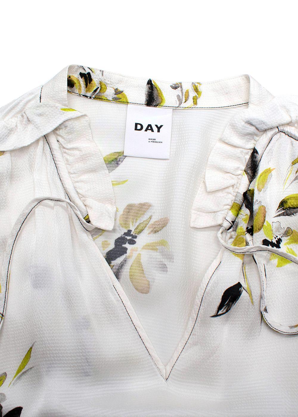 Day Birger & Mikkleson Keira Floral Hammered-Satin Midi Dress