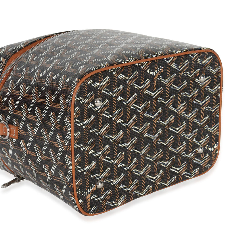 Goyard Gold Black Goyardine Canvas Muse Vanity Case