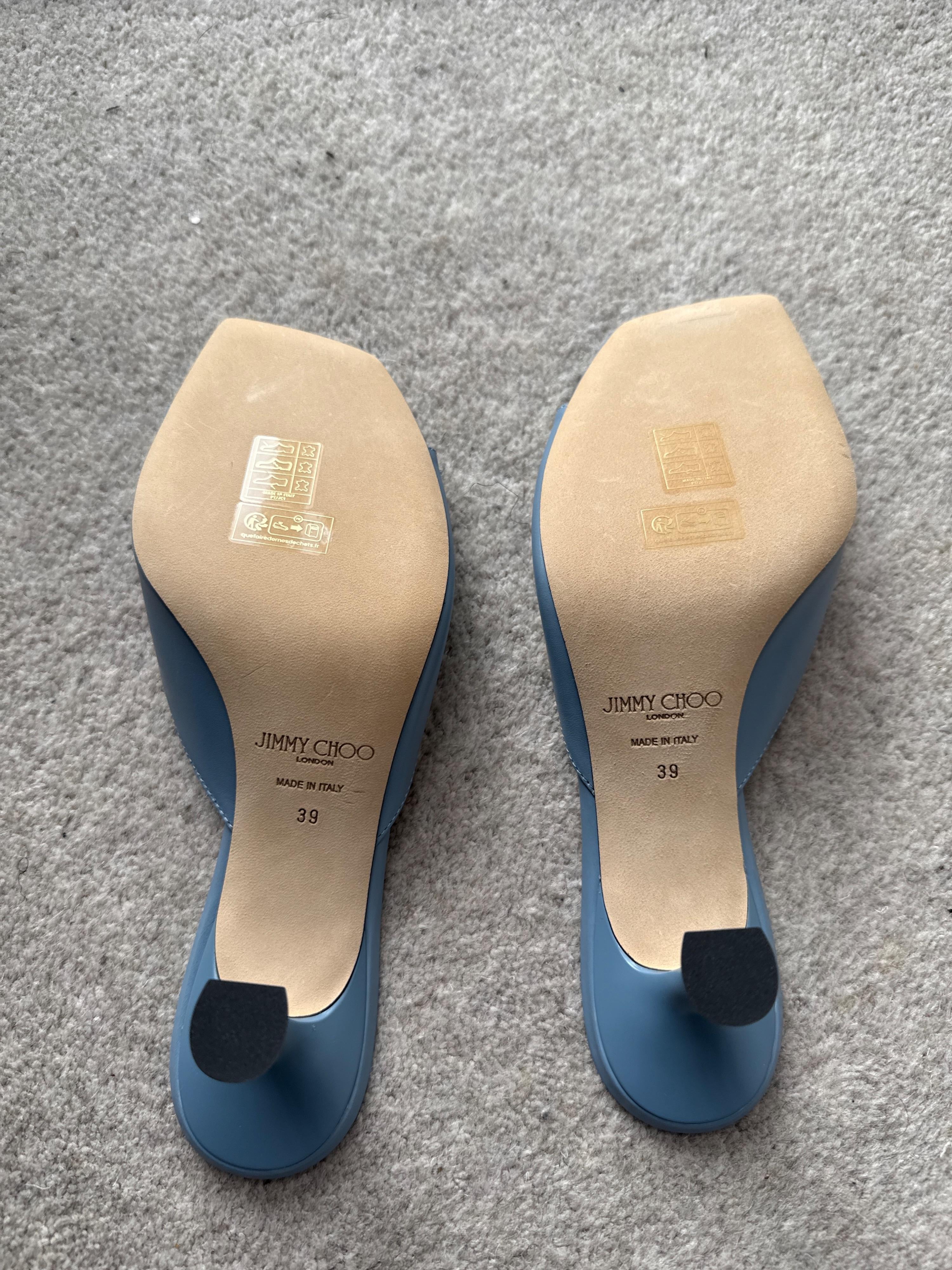 Jimmy Choo Skye 70 Mules in Blue