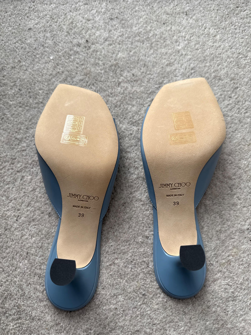 Jimmy Choo Skye 70 Mules in Blue