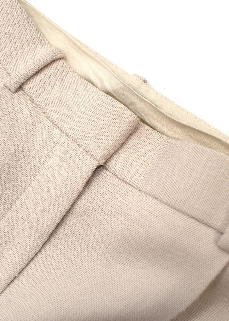 The Row Beige Wool Tailored Trousers