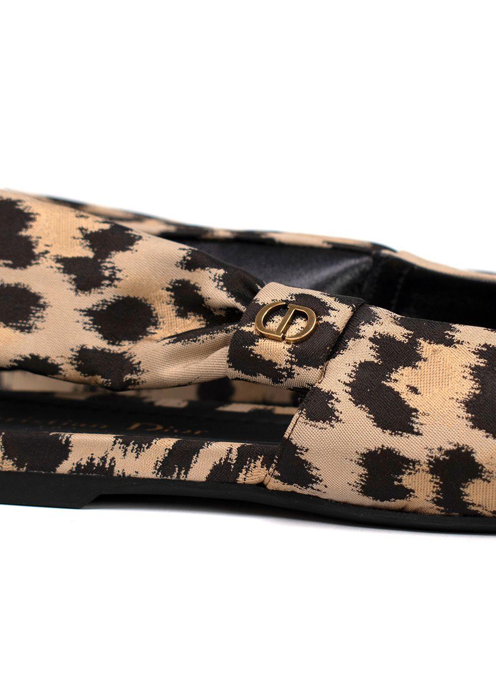 Leopard Print Mizza Slingback Flats