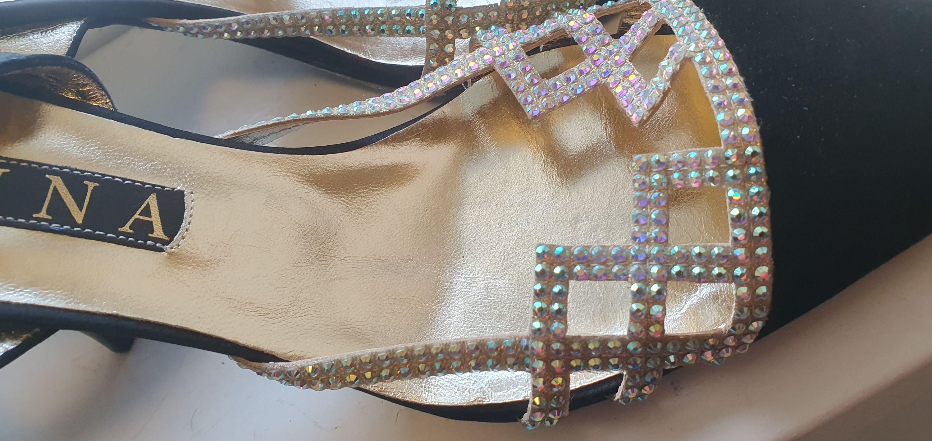 Crystal Embellished Slingback Sandals