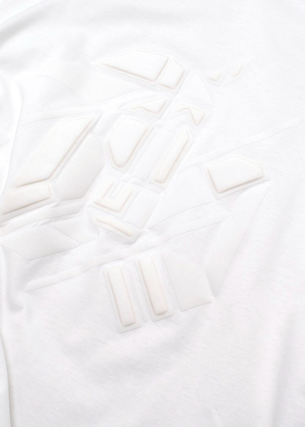 Hermes White Tonal Embossed T-Shirt