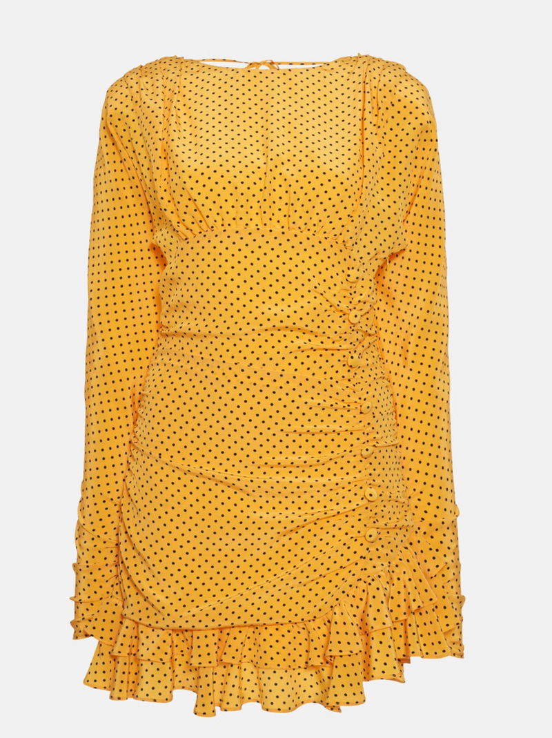 Alessandra Rich  Polka-dot Ruffled Minidress