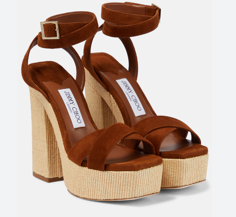 Jimmy Choo Gaia 140 Platform Sandals 37.5