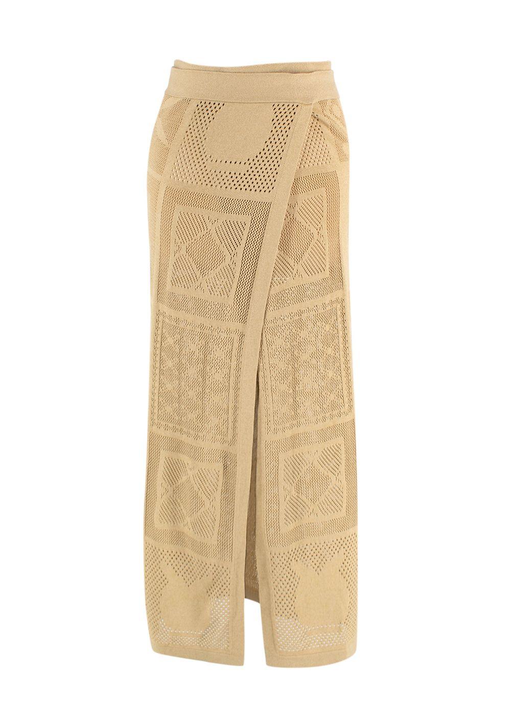 Nanushka Ochre Knit Wrap Sarong