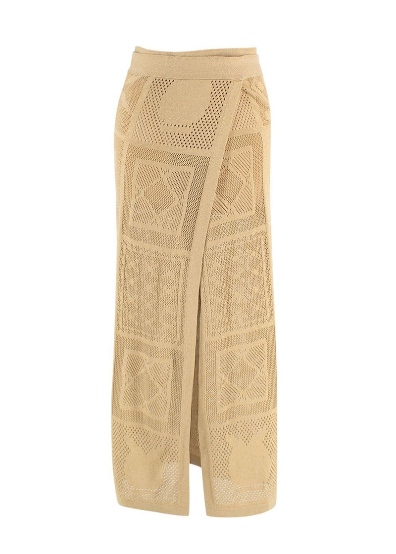 Nanushka Ochre Knit Wrap Sarong