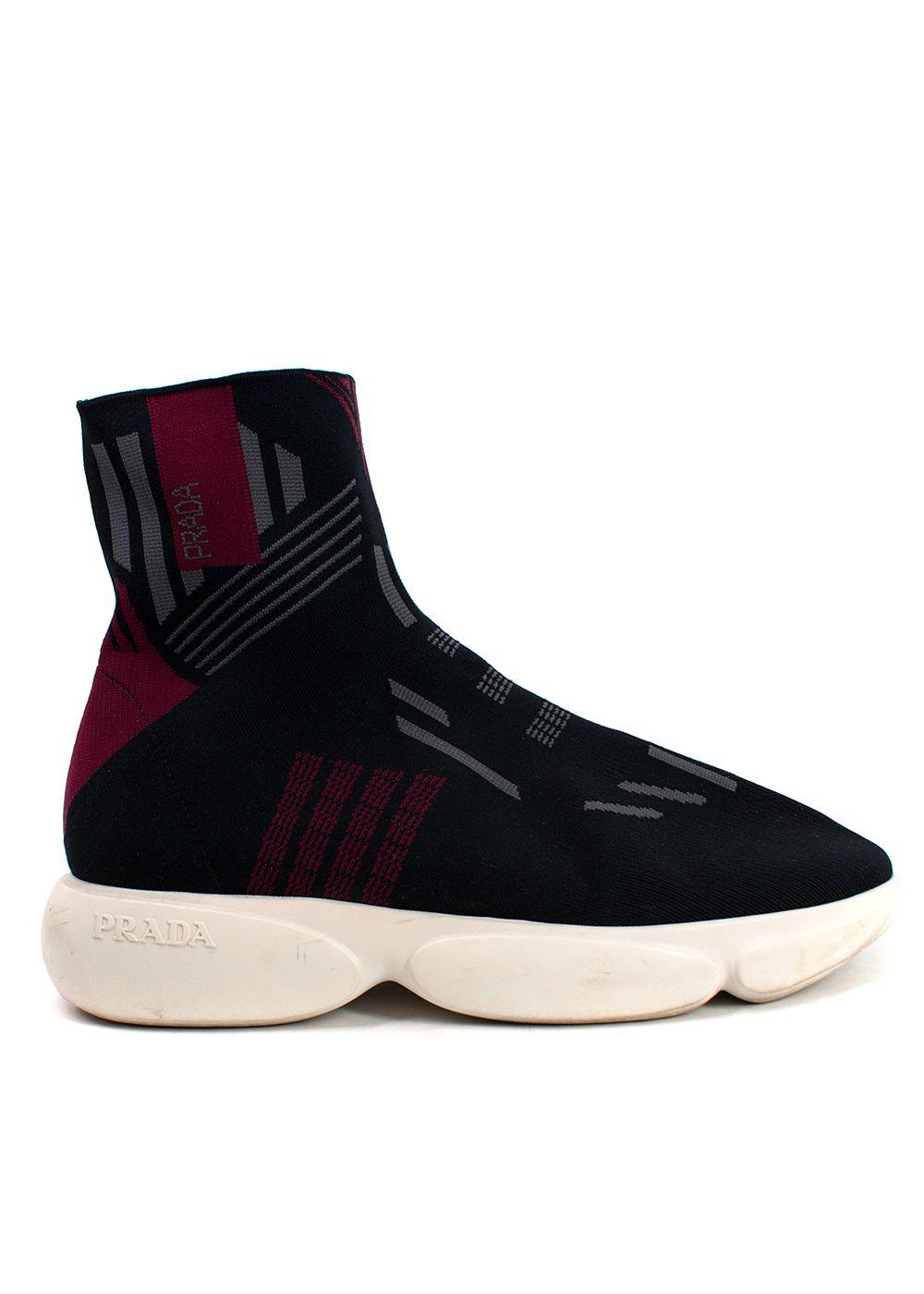 Prada Black Cloudbust 40 High-top Trainers