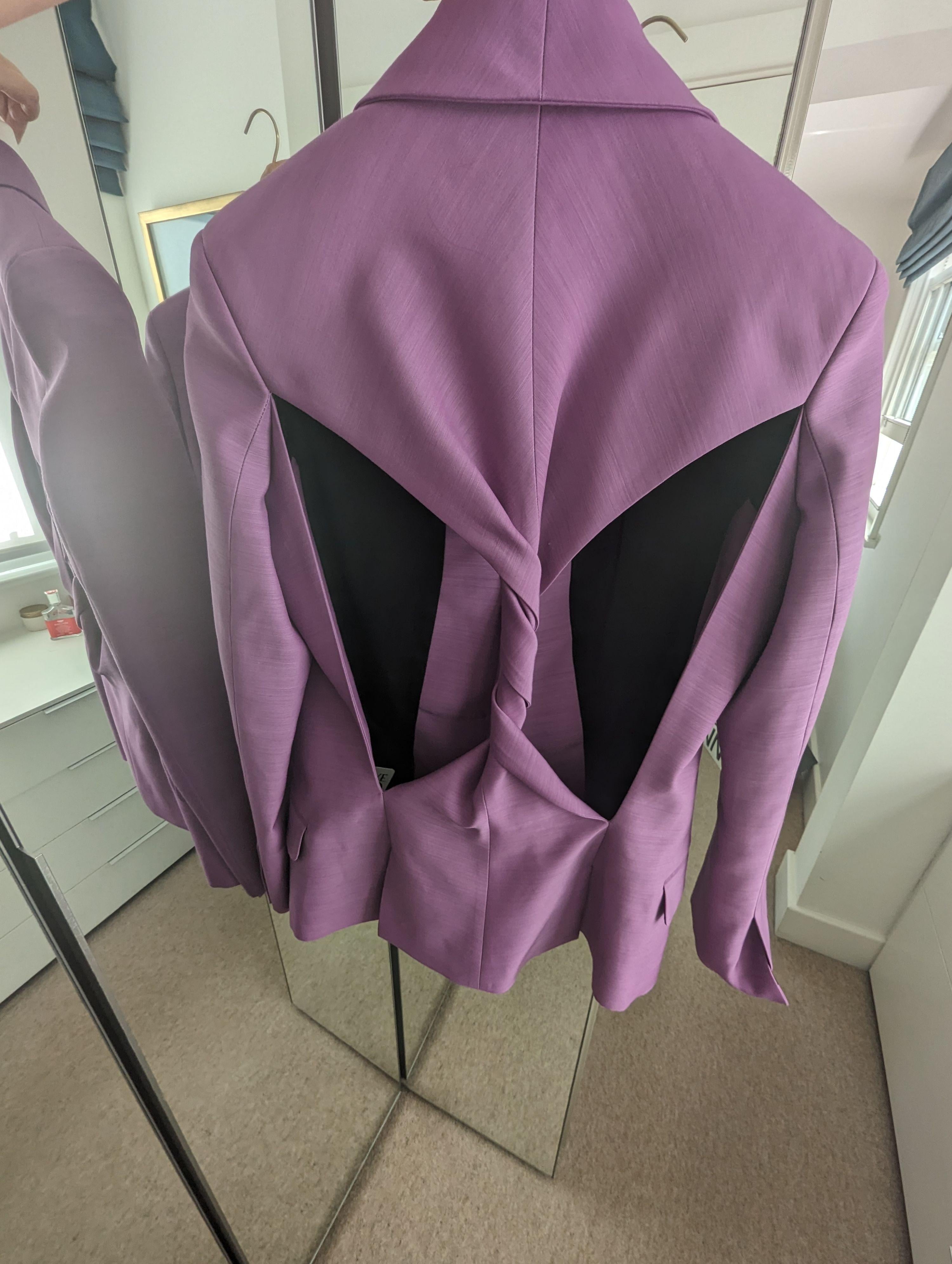 Loewe Purple Wool And Silk Twisted Talo Blazer