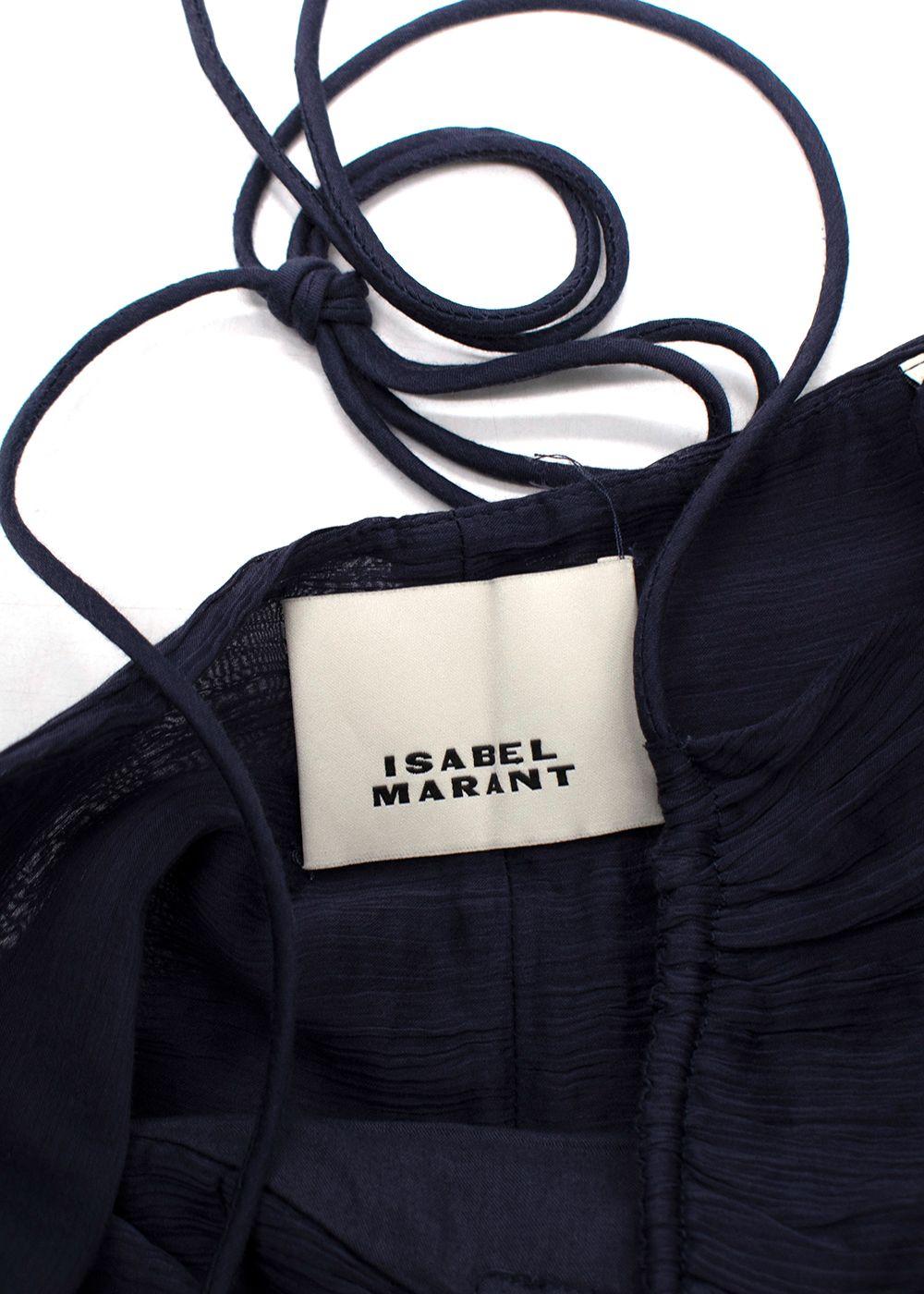 Isabel Marant Navy Birona Halterneck Dress