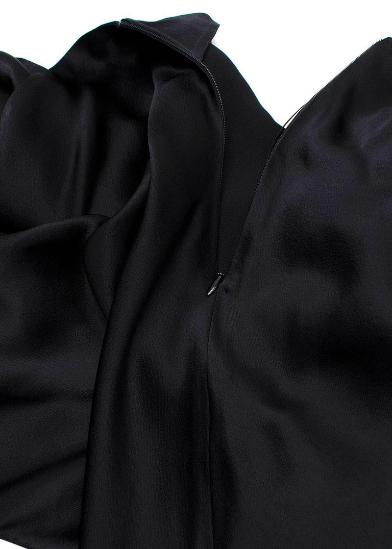 Materiel Tbilisi Black Halter Satin Dress