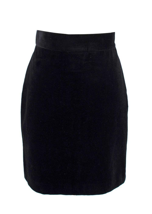Bella Freud black corduroy mini skirt
