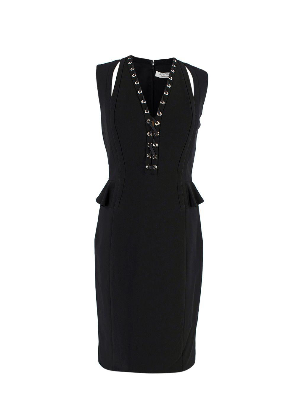 Altuzarra Topi Lace-Up Detail Peplum Dress