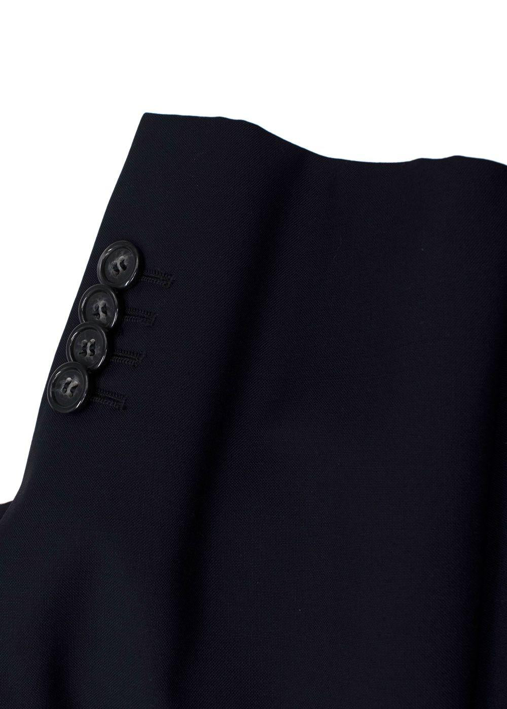 Prada Navy Single Breasted Wool and Mohair Blend Blazer
