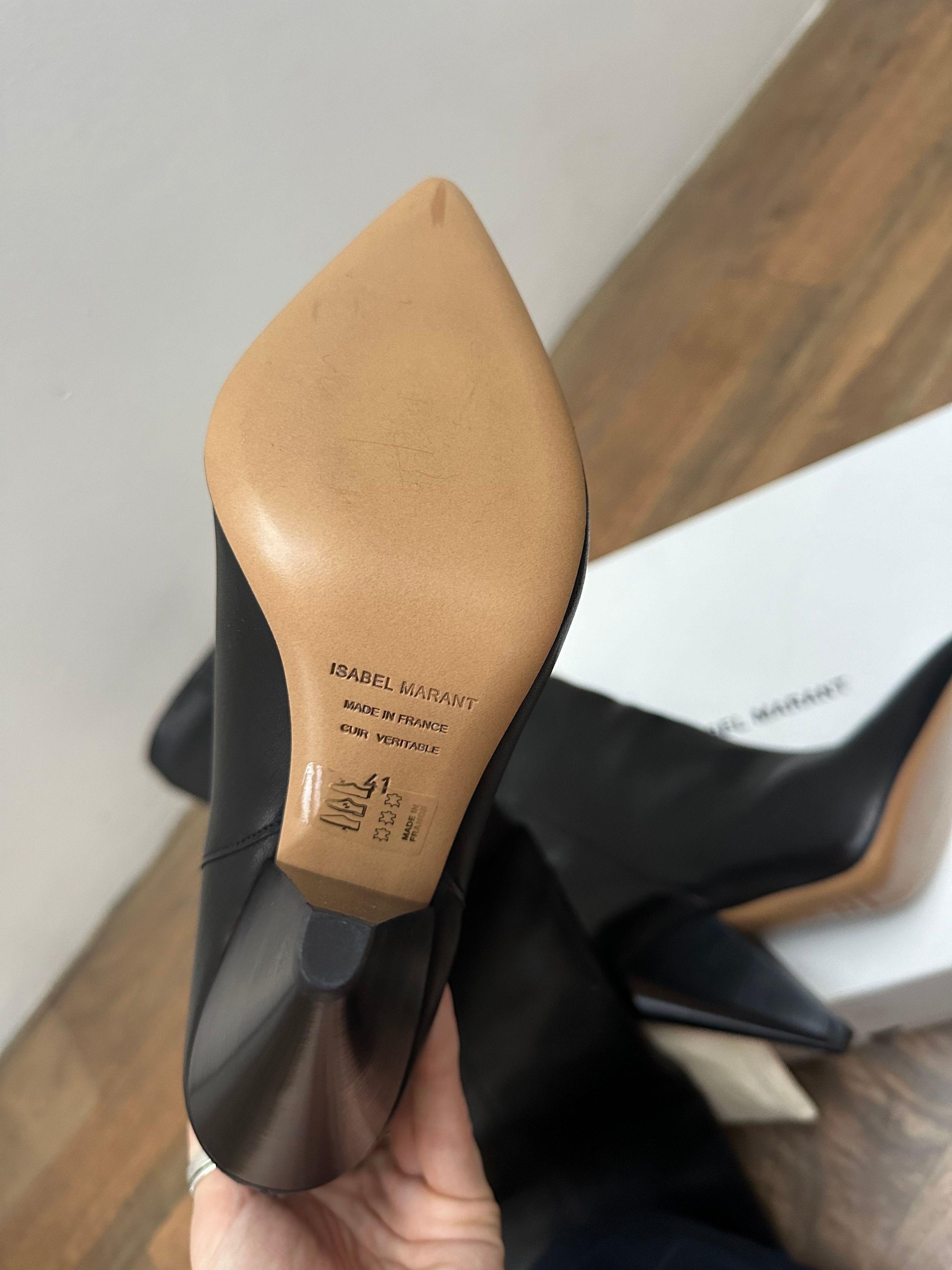 Isabel Marant Black Leather Lybill Leather Boots