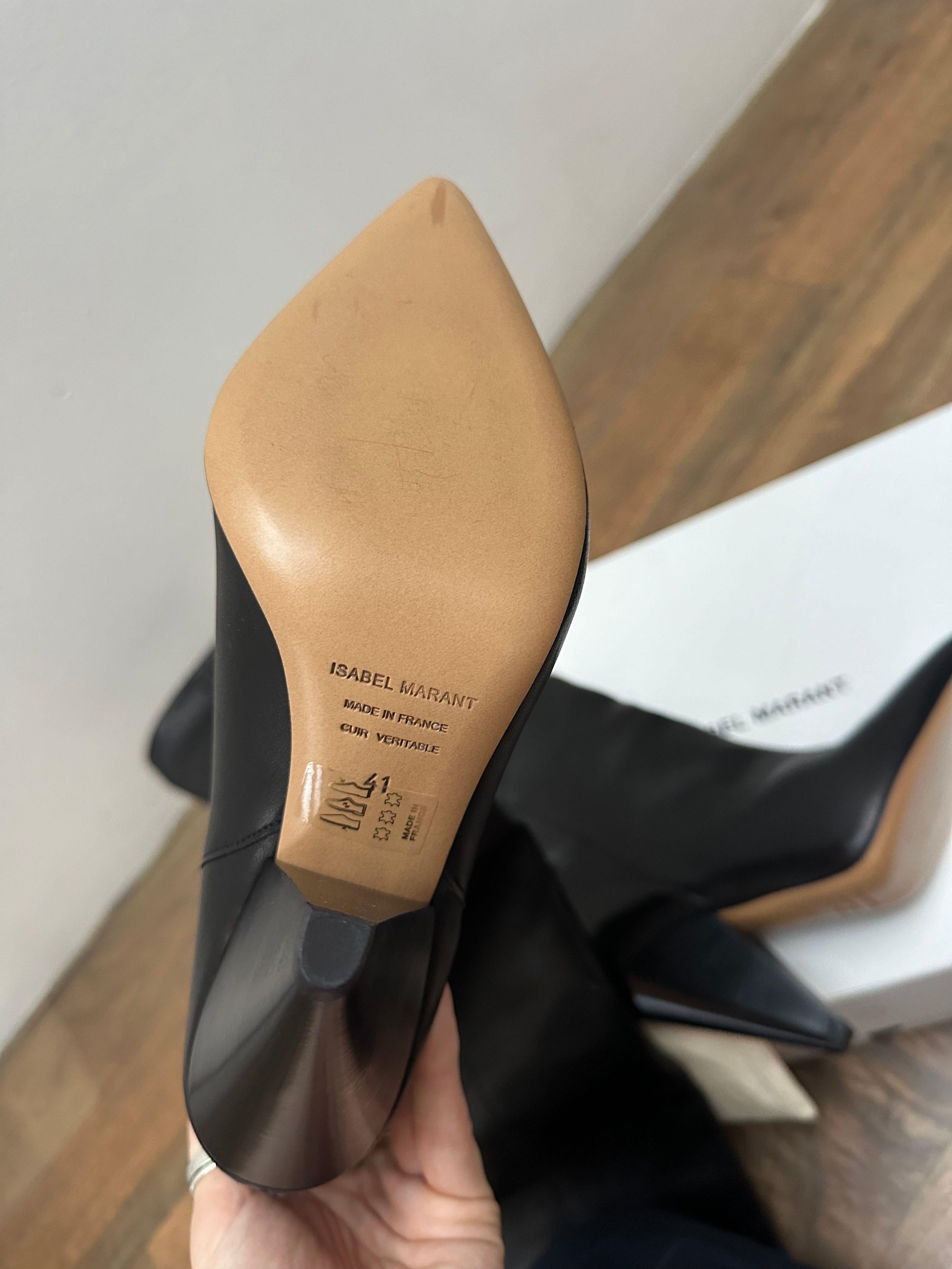 Isabel Marant Black Leather Lybill Leather Boots