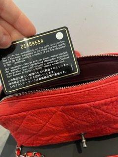 Chanel Red Aged Calfskin Single Flap Bag