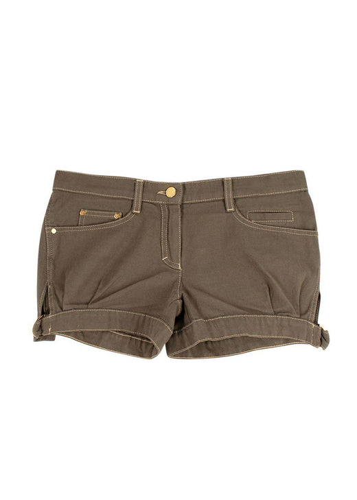 Roberto Cavali Khaki Denim Shorts