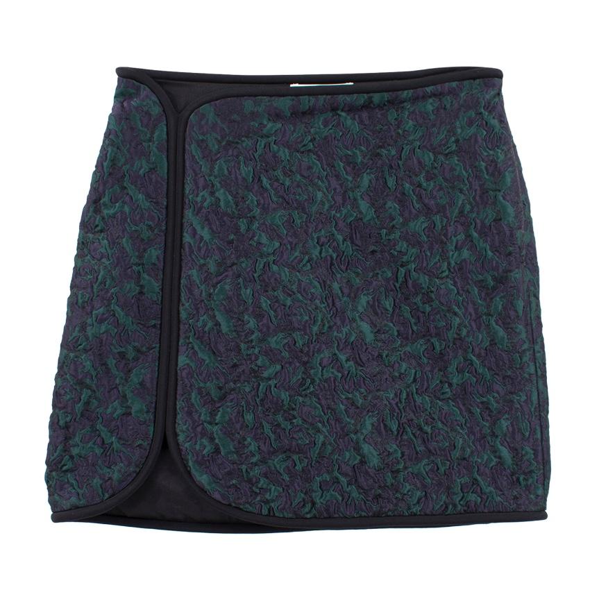 Phillip Lim Green and Navy Textured Skirt