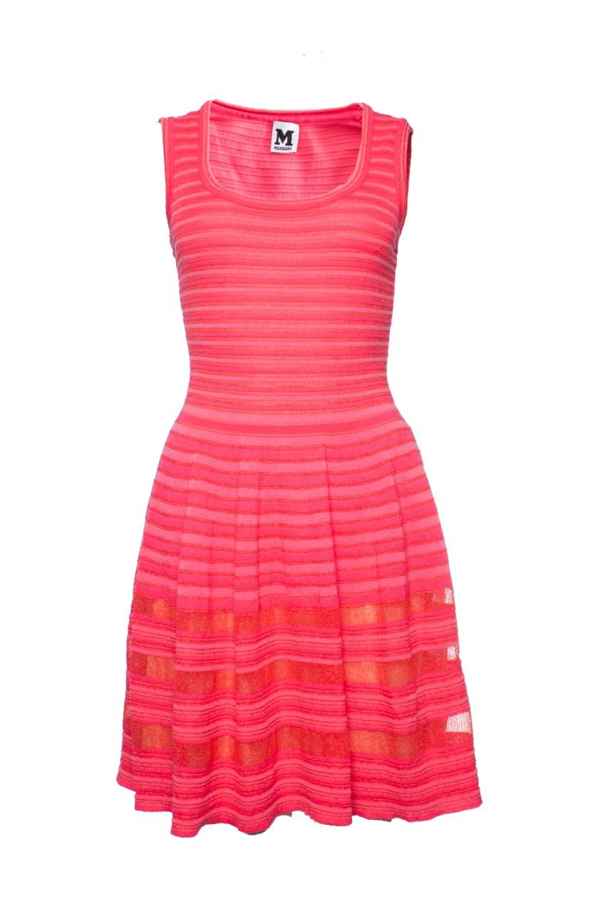 Missoni pink striped lurex dress