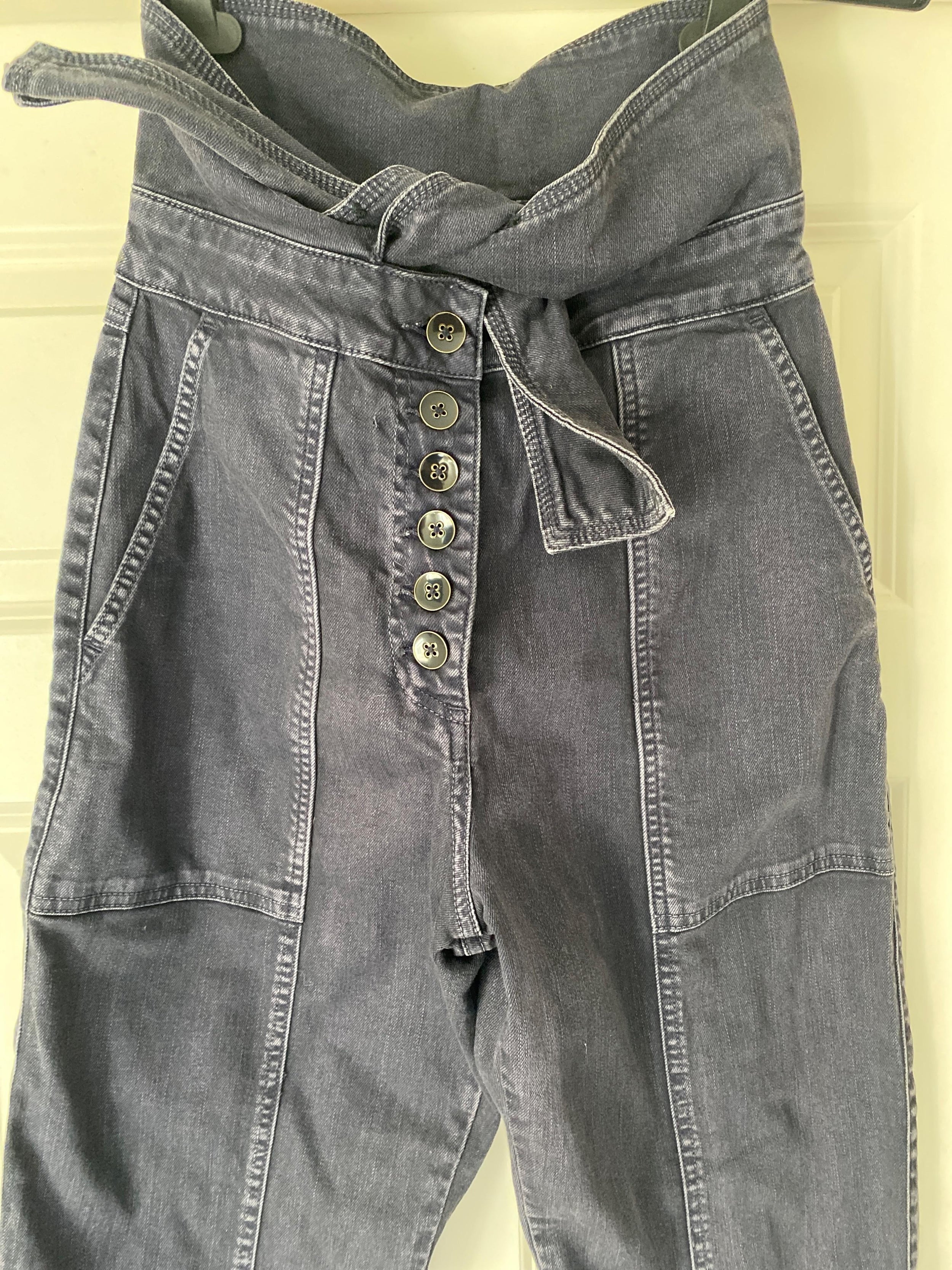 Dark denim Briar paperbag waist jeans