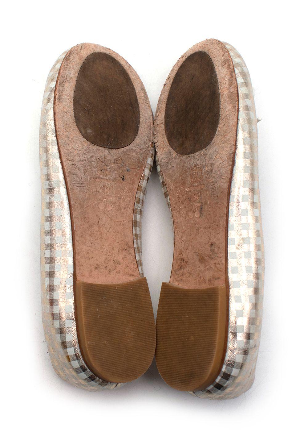 Kids 34 plaid ballerinas