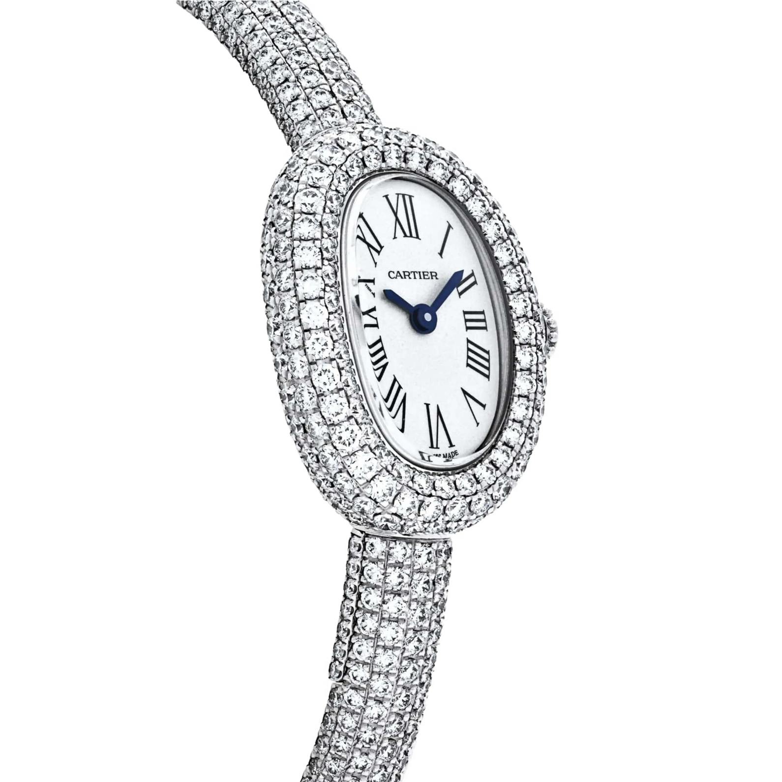 Cartier White Gold and Diamond  Baignoire Size 15 New 2025