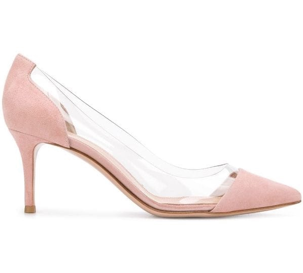 Gianvito Rossi Plexi Kitten Heel Pumps
