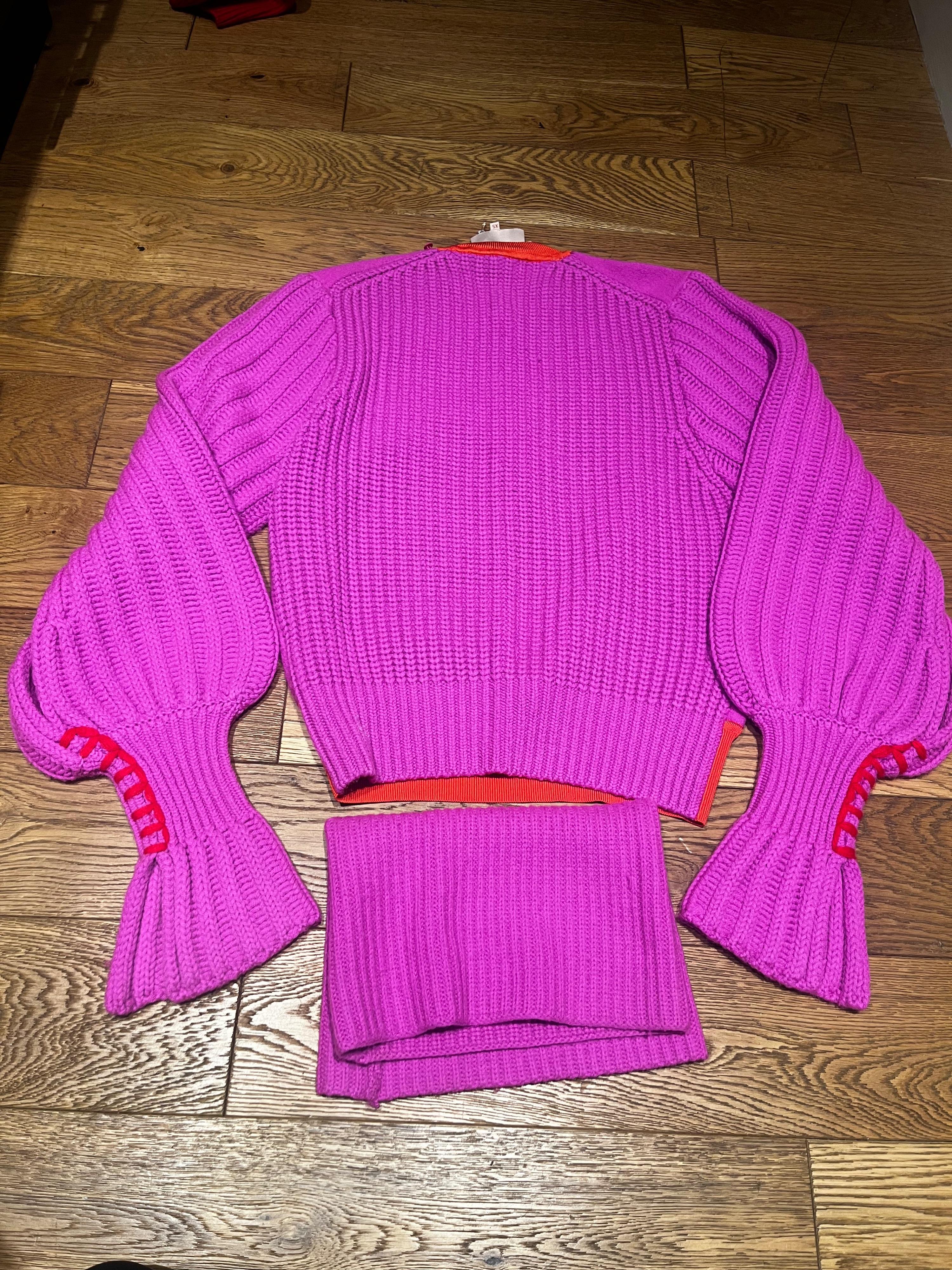Roksanda Hot Pink/Red Wool Jumper
