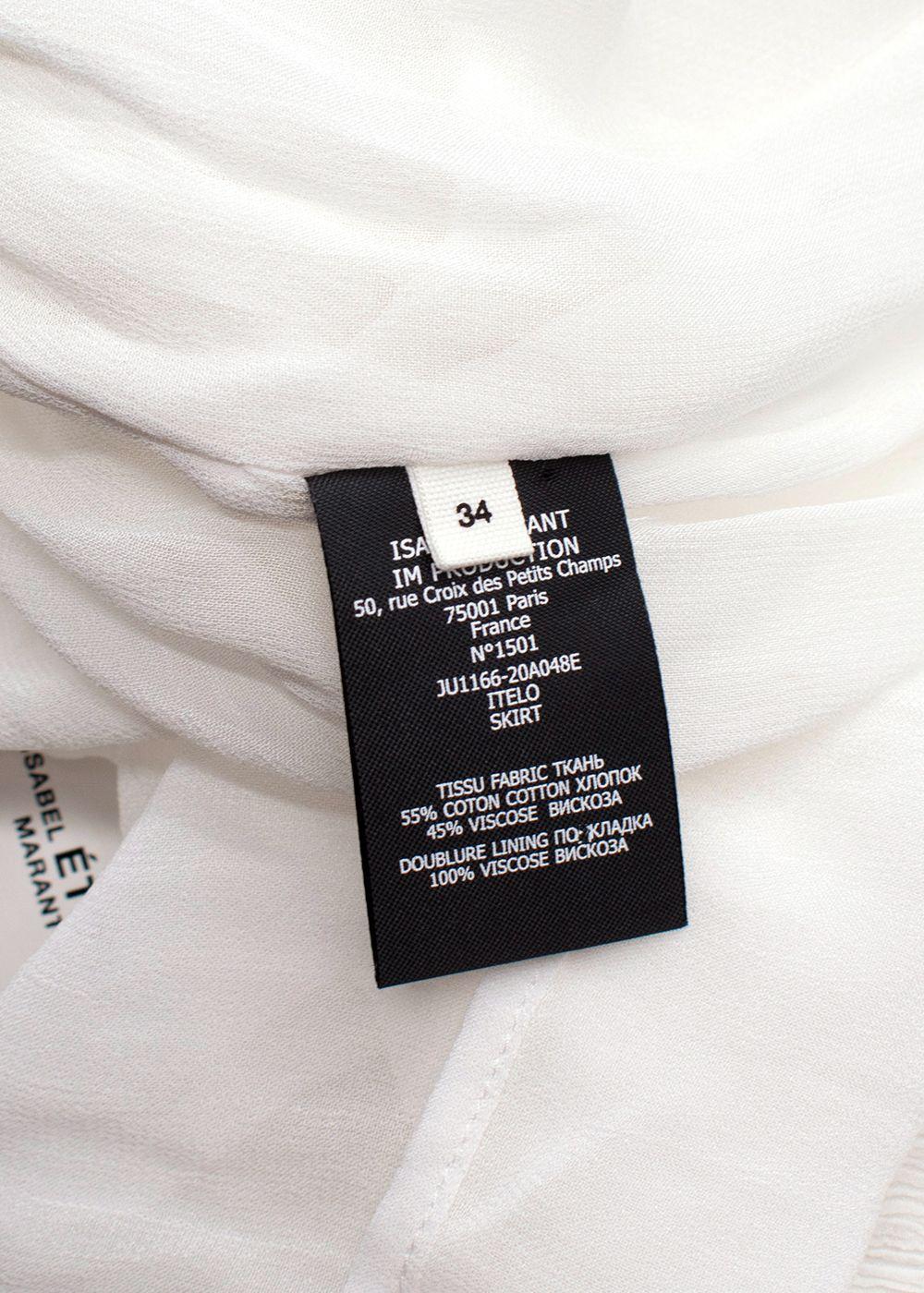 Isabel Marant Etoile White Ruffled Mini Skirt