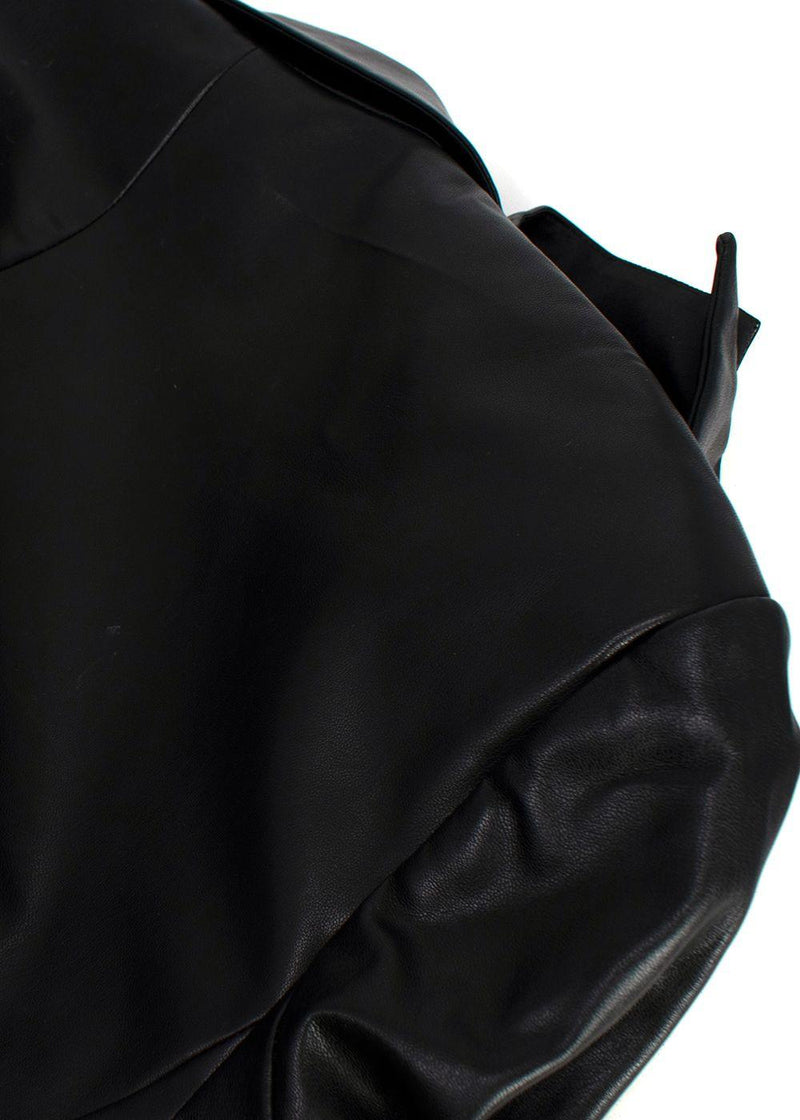 De la Vali  Montana faux leather blazer