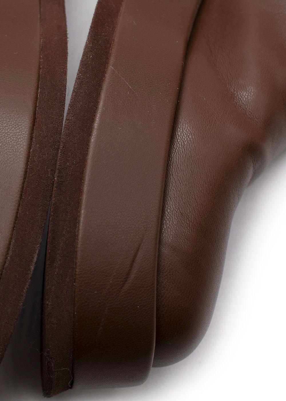 Gia Borghini Chocolate Brown Rosie Leather Boots