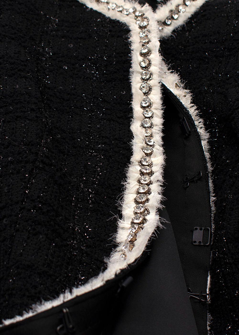 Alice + Olivia Black Andreas Midnight Boucle Jacket