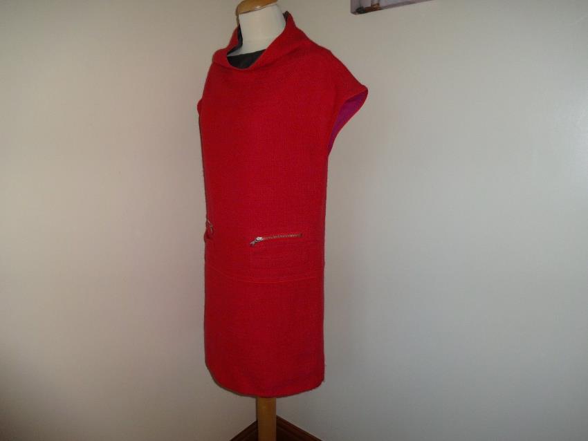 Marc Jacobs Lipstick Pink Wool Dress Size L