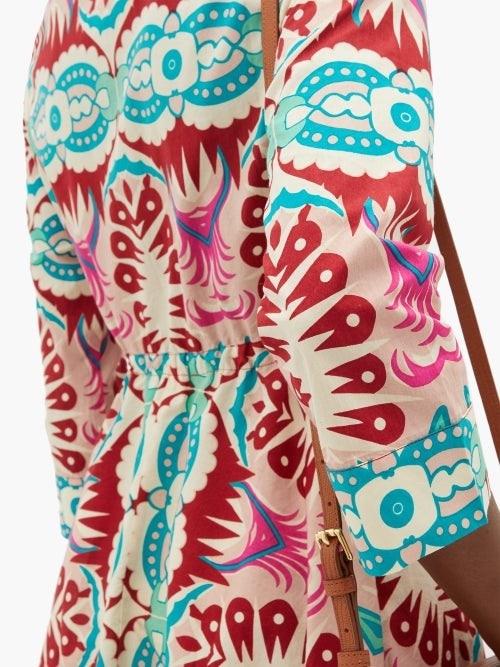 multicolour block print cotton dress