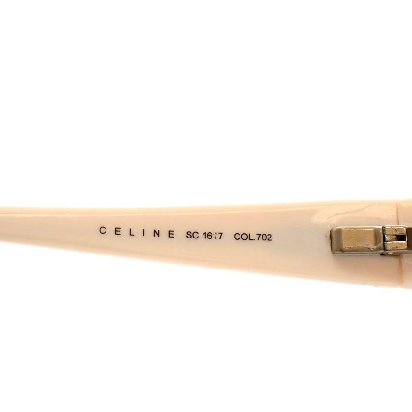 Celine Cream Vintage Oval Sunglasses