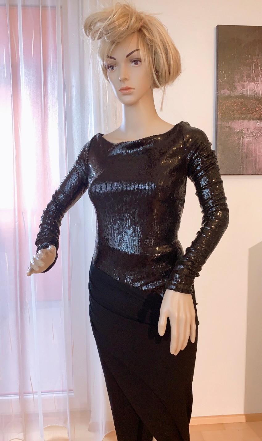 Donna Karan Sequin Embellished Stretch Jersey Gown