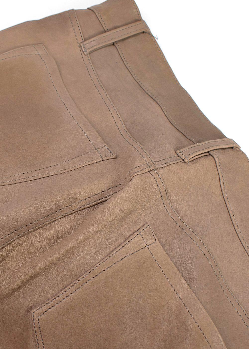 J Brand Brown Leather Trousers
