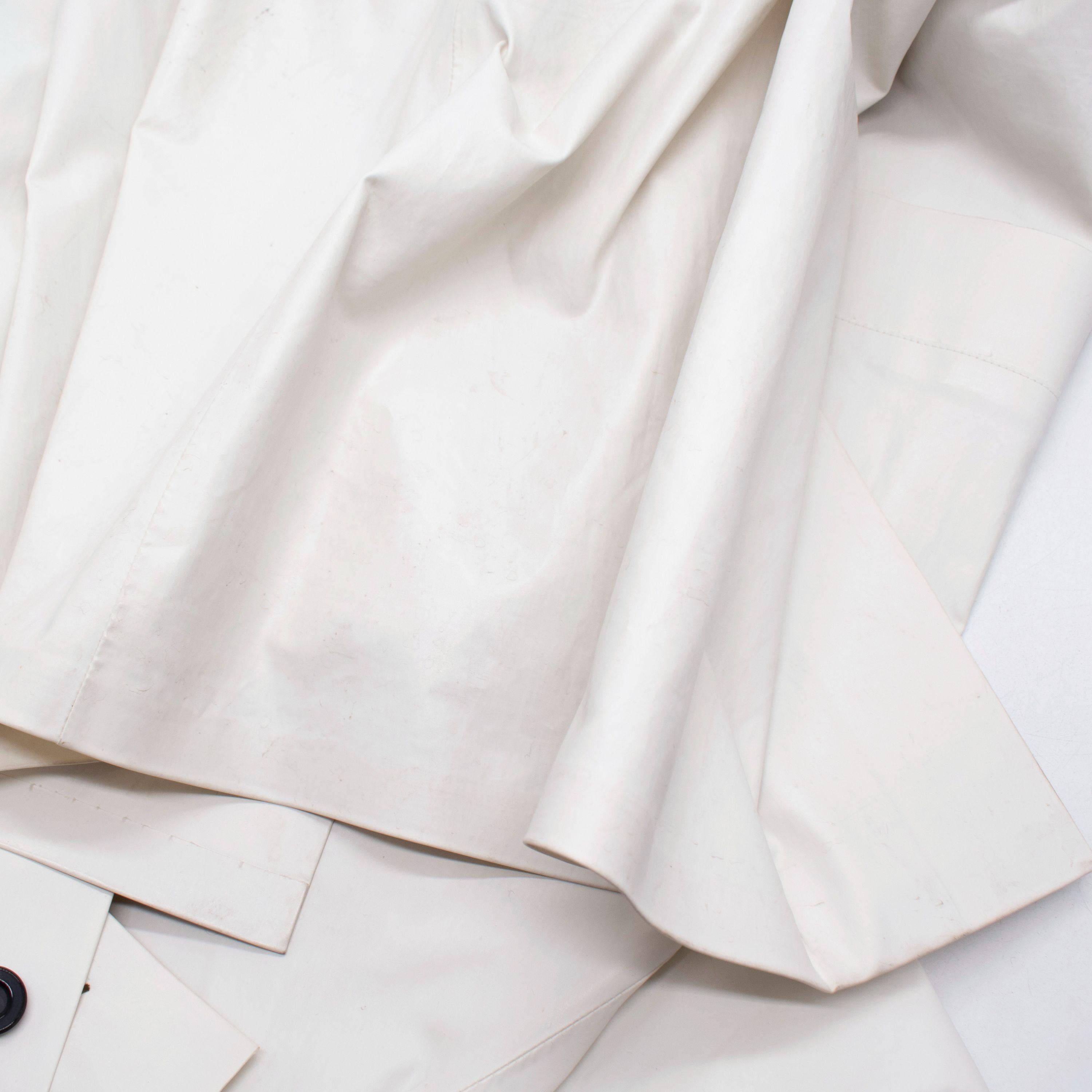 Pause KASSL Edition White Single Breasted Trench Coat