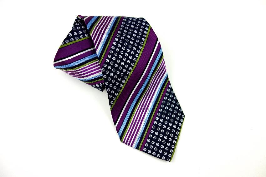 Etro Purple Multi-Print Silk Tie
