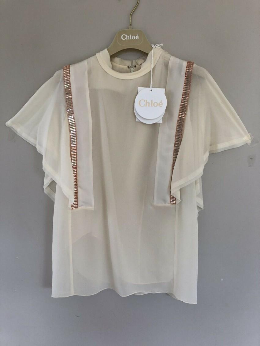 Chloe Crystal-embellished silk-crepe blouse