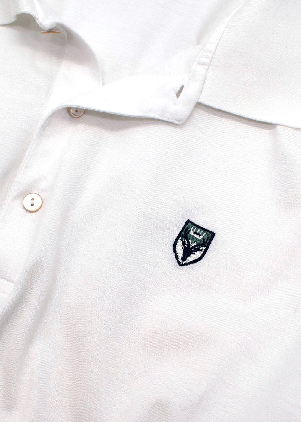 White Cotton Polo Shirt